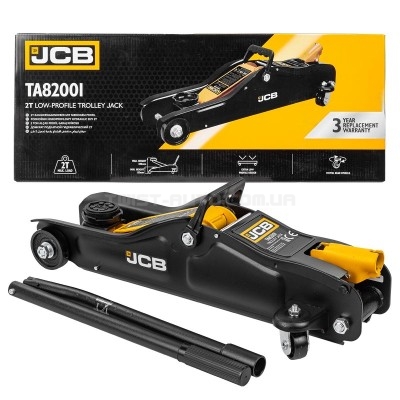 Домкрат підкатний гідравлічний низькопрофільний ( 85-330 мм) 2т JCB Tools JCB-TA82001 Домкрат підкатний гідравлічний низькопрофільний ( 85-330 мм) 2т JCB Tools JCB-TA82001