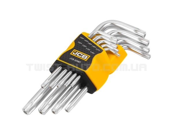 Haбіp Г-подіб. ключів з отвором TORX 9 од. (T10H-T50H) JCB Tools JCB-5098T Haбіp Г-подіб. ключів з отвором TORX 9 од. (T10H-T50H) JCB Tools JCB-5098T