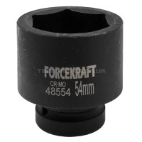 Головка торцева ударна 1" 54 мм (6-гр.) FORCEKRAFT FK-48554 Головка торцева ударна 1" 54 мм (6-гр.) FORCEKRAFT FK-48554