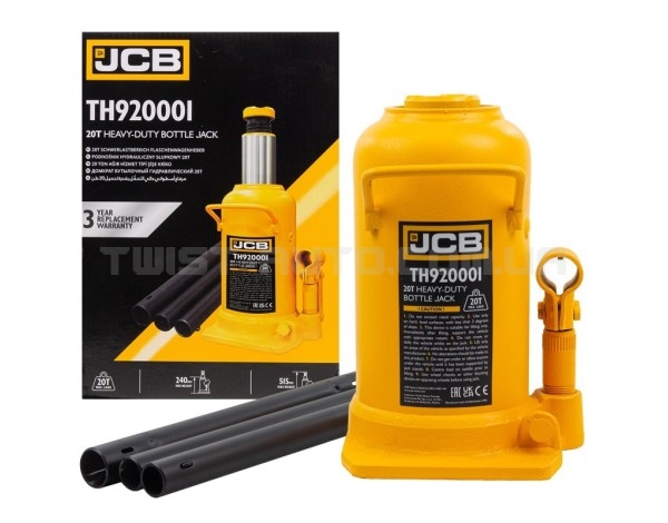 Домкрат пляшковий 20т JCB Tools JCB-TH920001 Домкрат пляшковий 20т JCB Tools JCB-TH920001
