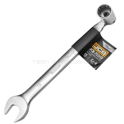 Ключ рожково-шарнірний 15 мм JCB Tools JCB-75215F Ключ рожково-шарнірний 15 мм JCB Tools JCB-75215F