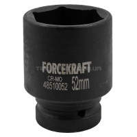 Головка торцева ударна глибока 1" 52 мм (6-гр.) FORCEKRAFT FK-48510052 Головка торцева ударна глибока 1" 52 мм (6-гр.) FORCEKRAFT FK-48510052