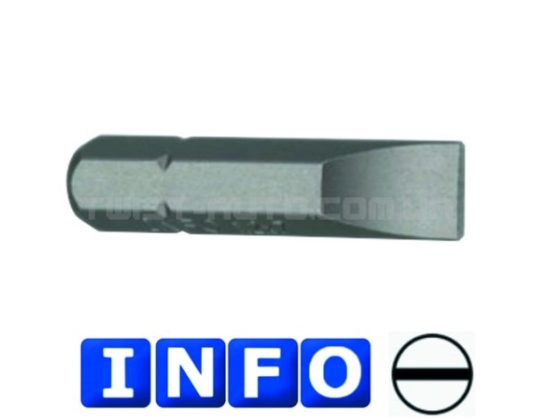 1/4" Бита шлицевая (SL) 1.2х7 мм, L=30 мм (INFO 9233007 I)