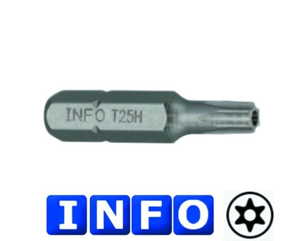 1/4" Бита Torx с отверстием Т10Н, L=30 мм (INFO 9273010 I)