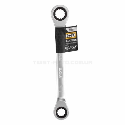Ключ накидний з тріскачкою 10х12 мм JCB Tools JCB-7571012M Ключ накидний з тріскачкою 10х12 мм JCB Tools JCB-7571012M