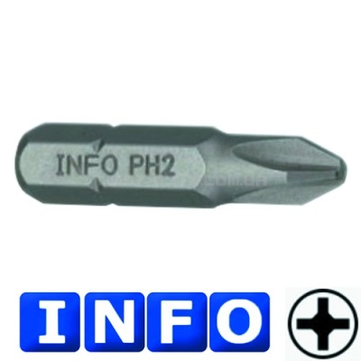 5/16" Бита Philips РН.4, L=30 мм (INFO 951304 I)