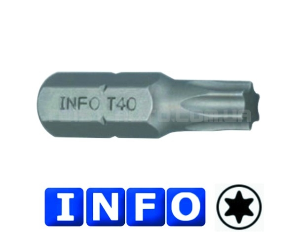 5/16" Бита Torx Т40, L=30 мм (INFO 9563040 I)