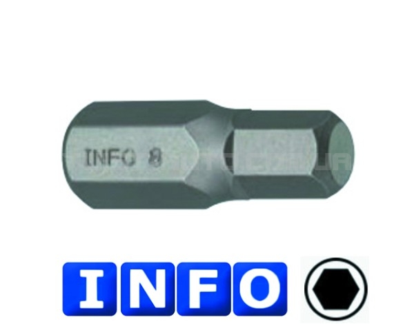 10 мм Бита 6-гр. (HEX) 10 мм, L=30 мм (INFO 9743010 I)