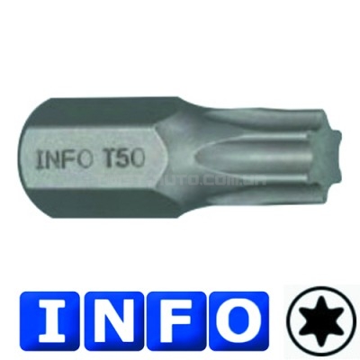 10 мм Бита Torx T50, L=30 мм (INFO 9763050 I)