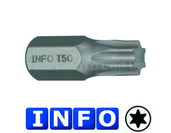 10 мм Бита Torx T50, L=30 мм (INFO 9763050 I)