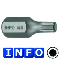 10 мм Біта Spline M6 L=30 мм (INFO 9783006 I)