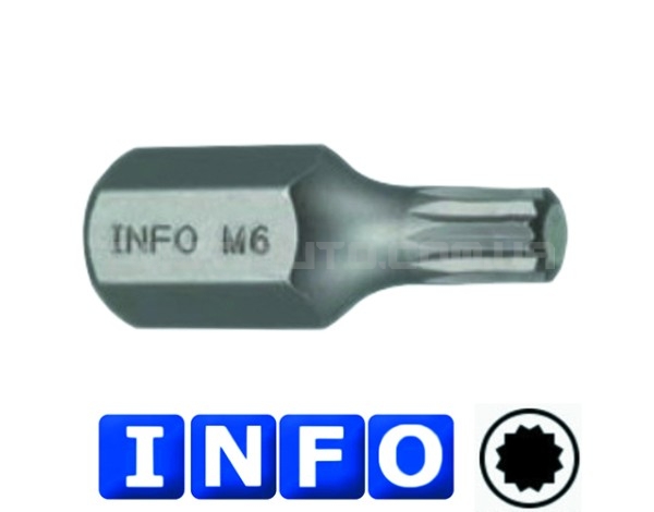 10 мм Бита Spline M8, L=30 мм (INFO 9783008 I)