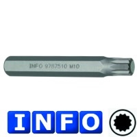10 мм Біта Spline M10 L=75 мм (INFO 9787510 I) 10 мм Біта Spline M10 L=75 мм (INFO 9787510 I)