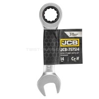 Ключ гаечный короткий с трещоткой 14 мм JCB Tools JCB-757S14 Ключ гаечный короткий с трещоткой 14 мм JCB Tools JCB-757S14