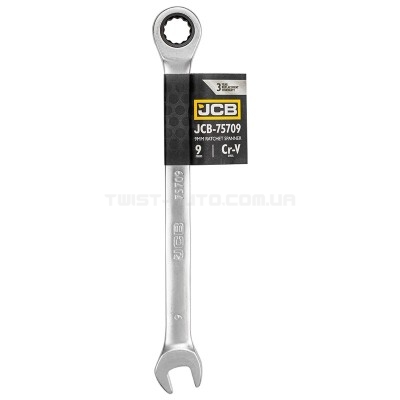 Ключ гайковий з тріскачкою 9 мм JCB Tools JCB-75709 Ключ гайковий з тріскачкою 9 мм JCB Tools JCB-75709