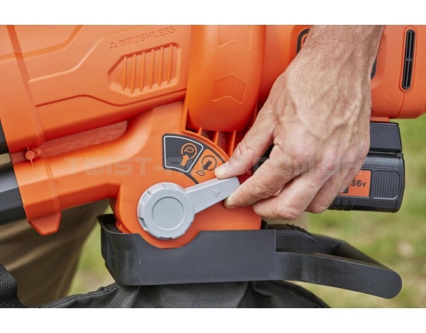 Садовий пилосос акумуляторний безщітковий BLACK+DECKER BCBLV3625L1 Садовий пилосос акумуляторний безщітковий BLACK+DECKER BCBLV3625L1