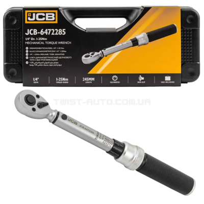 Динамометричний ключ 1/4" (1-25 Нм) JCB Tools JCB-6472285 Динамометричний ключ 1/4" (1-25 Нм) JCB Tools JCB-6472285