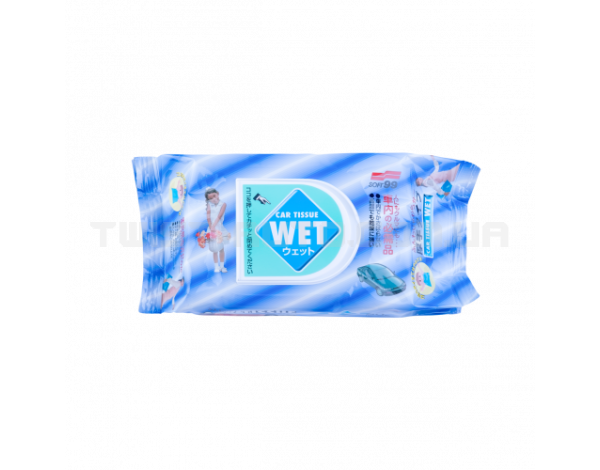 Вологі серветки SOFT99 Car Tissue Wet Для рук, обличчя та видалення пилу в автомобілі