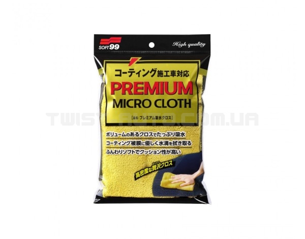 Мікрофібра SOFT99 Premium Micro Cloth Для висушуваня, протирання та розполіровування