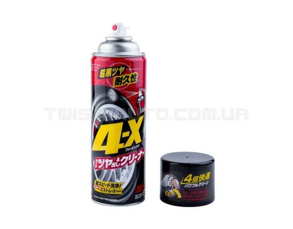 Чорніння шин SOFT99 4-X Tire Cleaner З антистатичним ефектом