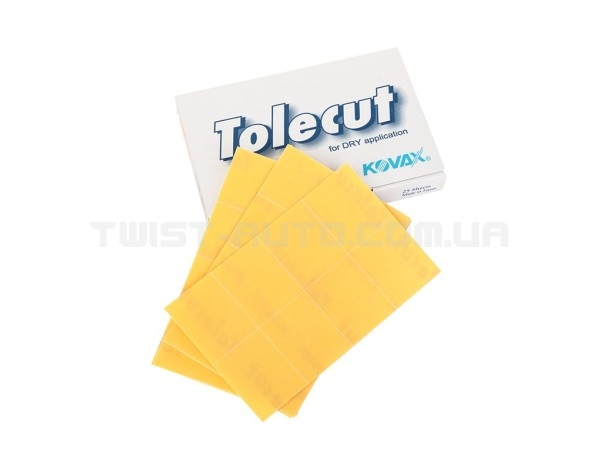 KOVAX Tolecut Yellow Stick-on Sheet K800 29×35 mm Клейкий жовтий шліфувальний лист