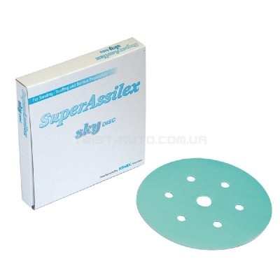 Шліфувальний круг KOVAX Super Assilex Sky Disc K600 Ø152 mm 7 holes Для матування поверхонь зі збереженням шагрені