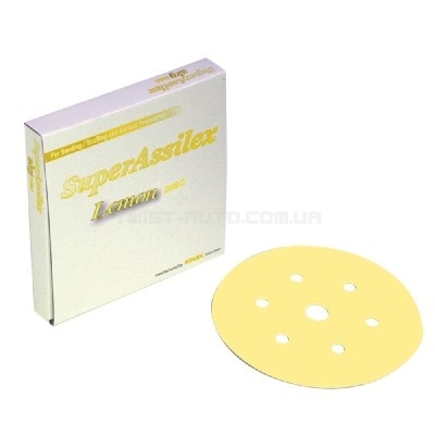 Шліфувальний круг KOVAX Super Assilex Lemon Disc K800 Ø152 mm 7 holes Для матування поверхонь зі збереженням шагрені