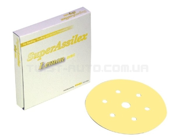 Шліфувальний круг KOVAX Super Assilex Lemon Disc K800 Ø152 mm 7 holes Для матування поверхонь зі збереженням шагрені
