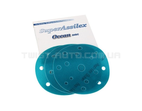 Шліфувальний круг KOVAX Super Assilex Ocean Disc K360 Ø152 mm 15 holes Для матування поверхонь зі збереженням шагрені
