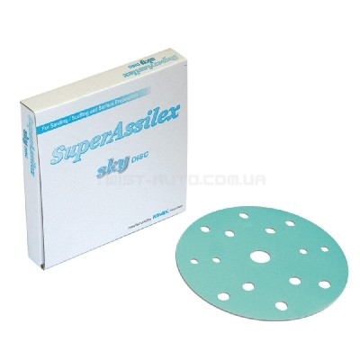 Шліфувальний круг KOVAX Super Assilex Sky Disc K600 Ø152 mm 15 holes Для матування поверхонь зі збереженням шагрені