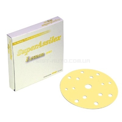 Шліфувальний круг KOVAX Super Assilex Lemon Disc K800 Ø152 mm 15 holes Для матування поверхонь зі збереженням шагрені