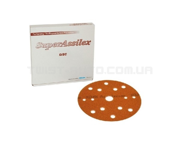 Шліфувальний круг KOVAX Super Assilex Brown Disc K240 Ø152 mm 15 holes Для матування поверхонь зі збереженням шагрені