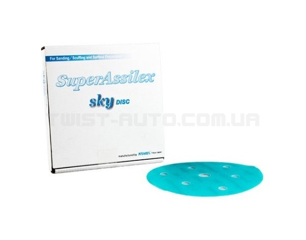 Шліфувальний круг KOVAX Super Assilex Sky Disc K600 Ø125 mm 7 holes Для матування поверхонь зі збереженням шагрені