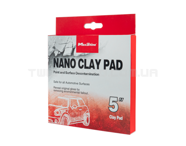 Дисковий автоскраб MaxShine Clay Pad Red Ø125 mm Для очищення незмивних забруднень