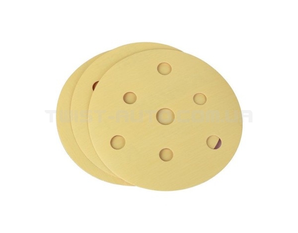 Шліфувальний круг KOVAX Yellow Film P1500 Ø125 mm 7 holes Для матування поверхонь з усуненням крокрені
