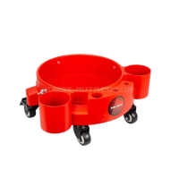 Пластиковий візок MaxShine Rolling Bucket Dolly Red Для відра Пластиковий візок MaxShine Rolling Bucket Dolly Red Для відра