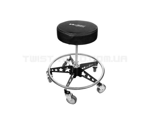 Стілець на колесах MaxShine Premium Rolling Detailing Chair З різьбовим регулюванням висоти та м'яким сидінням