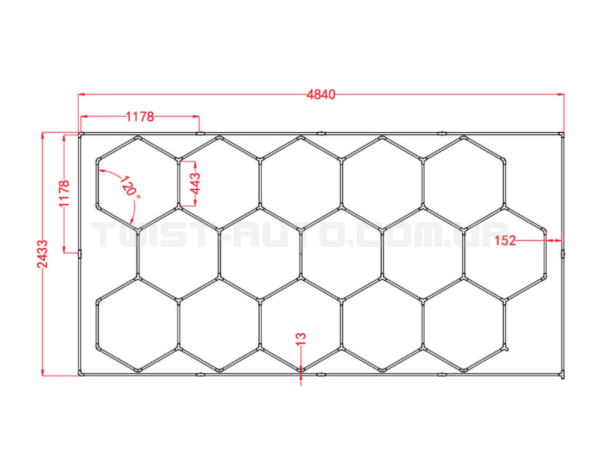 Стельовий світильник CDL Hexagon Hexgrid Detailing Light Багатоцільового використання