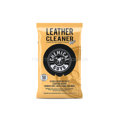 Вологі серветки Chemical Guys Car Cleaning Wipes For Leather, Vinyl, And Faux Leather Для шкіряних поверхонь
