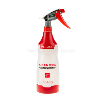 Обприскувач MaxShine Heavy Duty Chemical Resistant Trigger Sprayer Red Для роботи з лужними та кислотними засобами