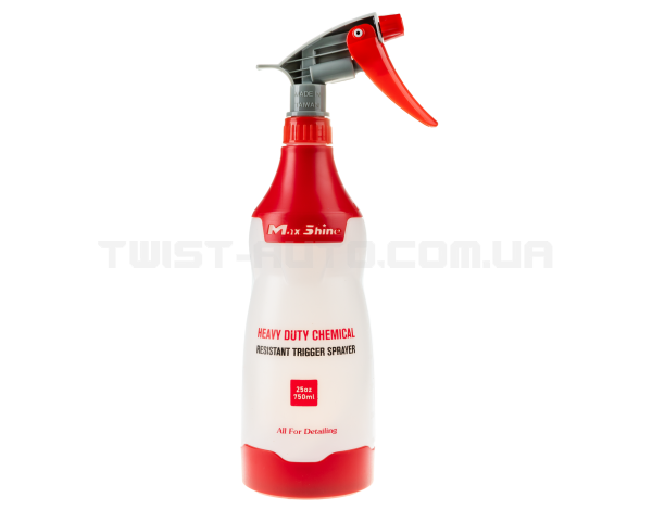 Обприскувач MaxShine Heavy Duty Chemical Resistant Trigger Sprayer Red Для роботи з лужними та кислотними засобами