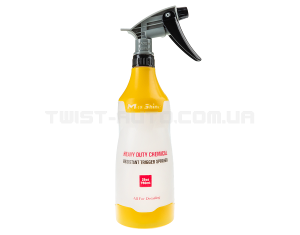 Обприскувач MaxShine Heavy Duty Chemical Resistant Trigger Sprayer Yellow Для роботи з лужними та кислотними засобами