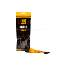Набір хімостійких пензлів Work Stuff Detailing Brush Black 3 Pack Для детейлінгу автомобіля Набір хімостійких пензлів Work Stuff Detailing Brush Black 3 Pack Для детейлінгу автомобіля