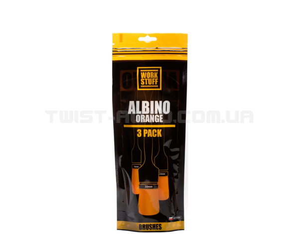 Набір хімостійких пензлів Work Stuff Detailing Brush Albino Orange 3 Pack Для зовнішнього миття та догляду за салоном автомобіля