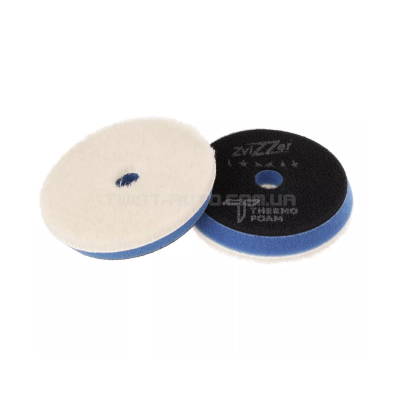Полірувальний круг ZviZZer Thermo Wool Pad Blue for D-A Ø125 mm З шерсті середньої жорсткості, Ø125/140 мм