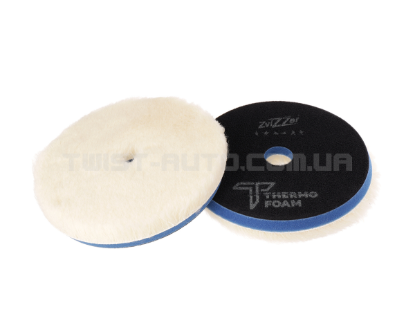 Полірувальний круг ZviZZer Thermo Wool Pad Blue for Rotary Ø150 mm З шерсті середньої жорсткості, Ø150/160 мм