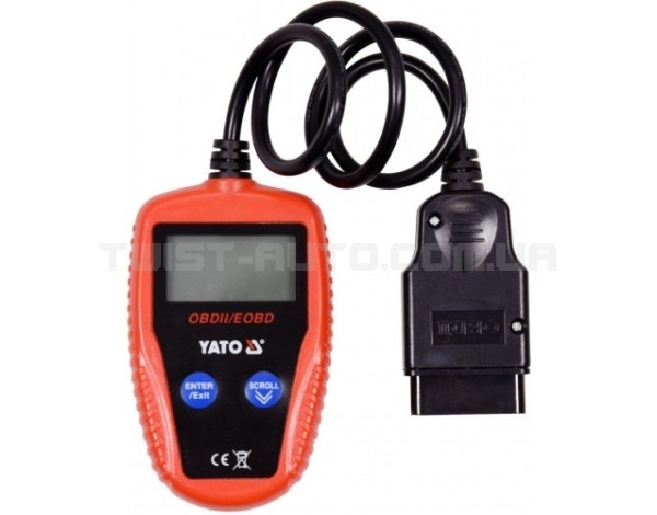 Тестер діагностичний OBD2 з LCD-дисплеєм YATO YT-72977