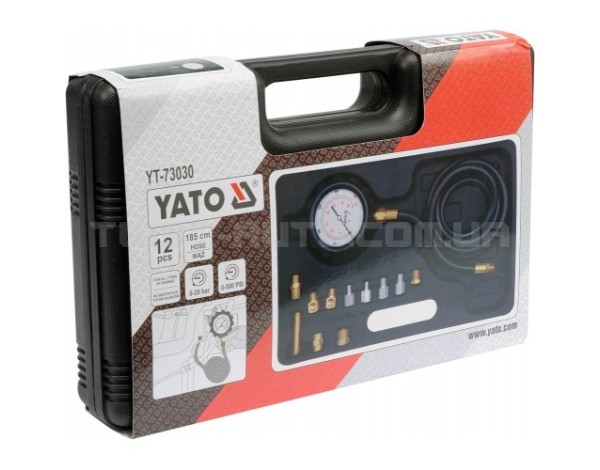 Тестер давления масла с адаптерами 12пр. YATO - YT-73030
