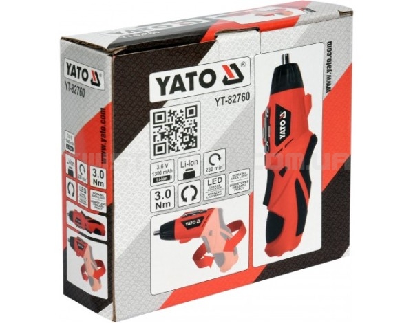 Акумуляторна викрутка 3,6В 1,3 Ач Yato YT-82760