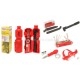 Набір інструментів для обслуговування велосипеда 27пр. + Тримач фляги, в тубі (червоний)